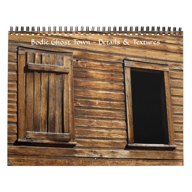 Calendário Bodie Ghost Town, Textura em Detalhes (Capa)
