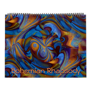 Calendário Bohemian Rhapsody Trippy Abstrato Art