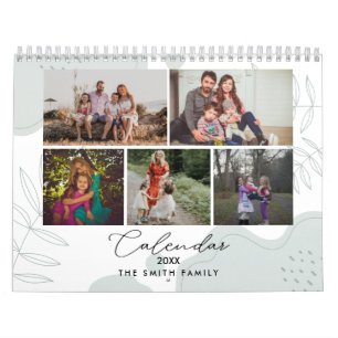 Calendário Boho Floral Family Memories Foto Keepsaoket