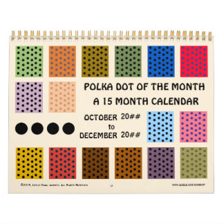 Calendário Bolinhas Do Mês - 15 Meses - Personalizada