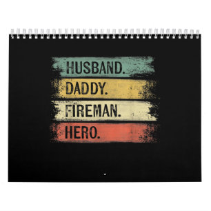 Calendário Bombeiro Herói Hero do Pai do Marido Mens