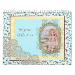 Calendário Bonecas lindas Na moda modernas elegantes