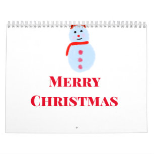 Calendário Boneco de neve azul Natal feliz Natal adicionar no