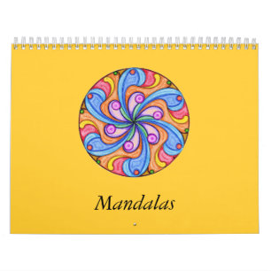 Calendário bonito do livro para colorir da mandal