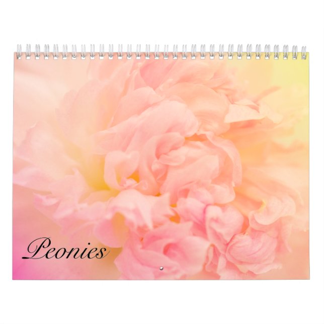Calendário Bonito Incrível Peonies (Capa)