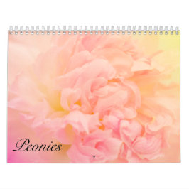 Calendário Bonito Incrível Peonies
