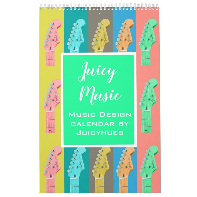 Calendário Bonito presente de moça musical moderna (Capa)