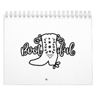 Calendário Boot Iful Cowgirl Sayings