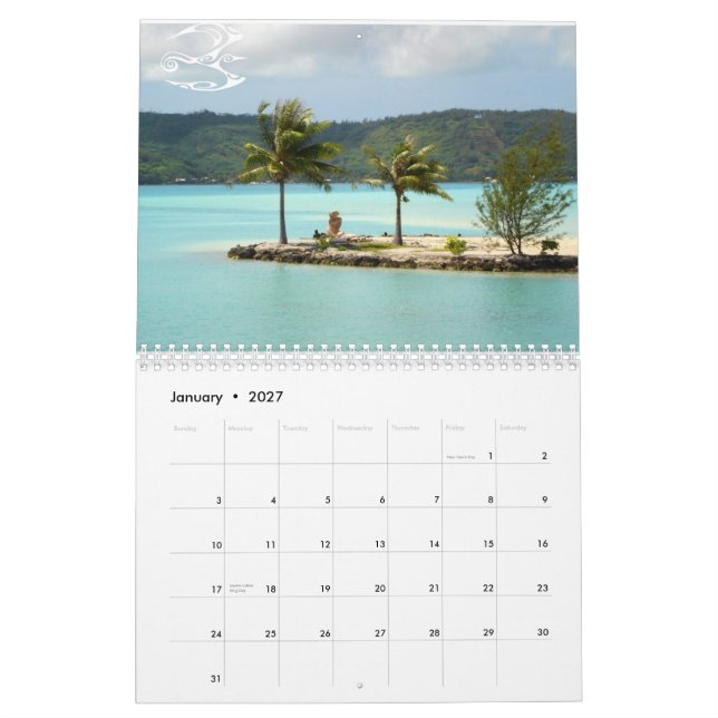 Calendário Bora Bora 2011 (Jan 2027)