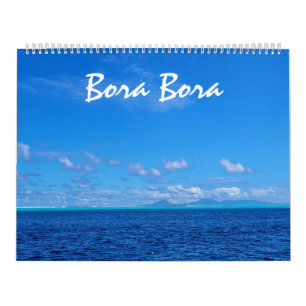 Calendário Bora Bora Landscape Photoshop