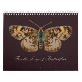 Calendário Borboletas de amor borboleta e fotografia de flore