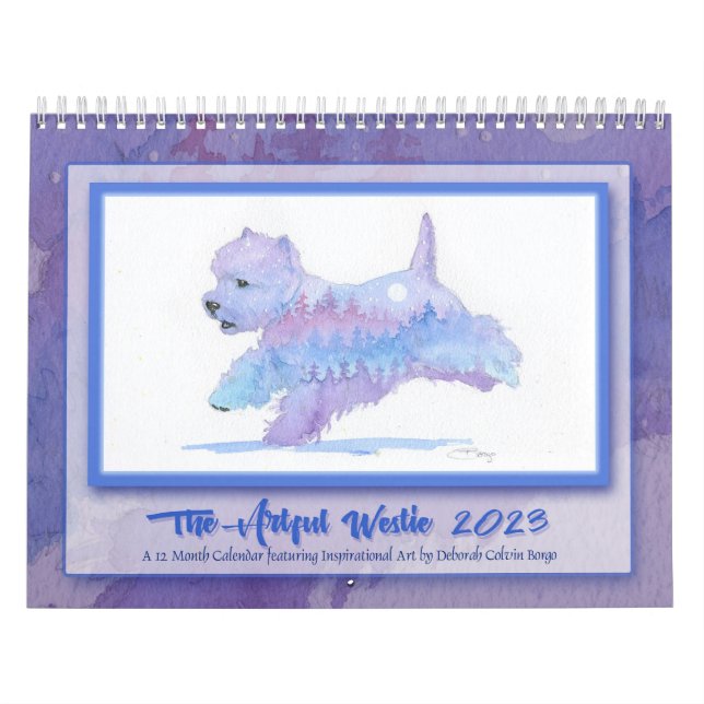 Calendário Borgo's The Artful Westie 2023 Calendar (Capa)