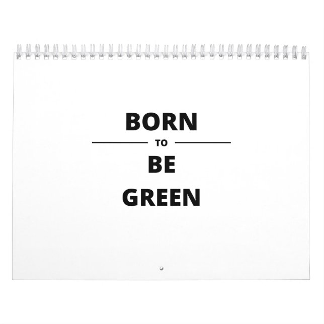 CALENDÁRIO BORN TO BE GREEN (Capa)