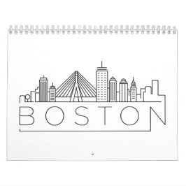 Calendário Boston City Skyline, Boston nos Mãe
