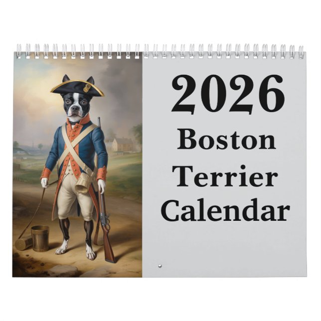 Calendário Boston Terrier Calendar (Capa)