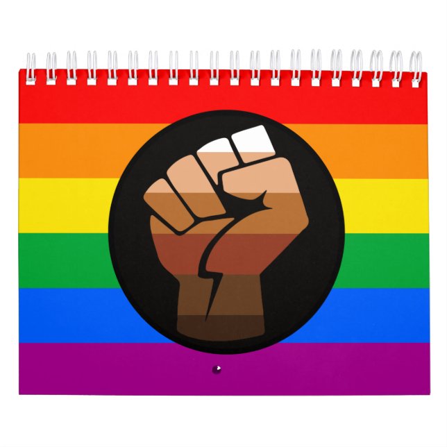 Calendário Botão do Orgulho LGBTQPOC Bola Cerâmica Natal Orna (Capa)