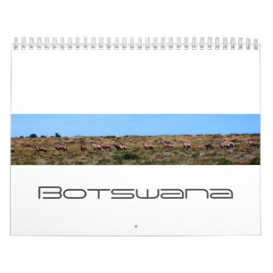 Calendário Botswana Nature Kubu Ilha Baobab Makgadikgadi