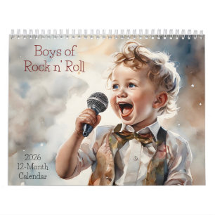 Calendário Boys of Rock and Roll 2026 Calendar 12 Meses