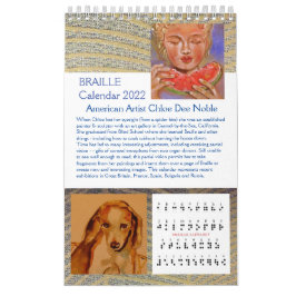 Calendário Braille 2022 por Chloe Dee Noble - Calendar