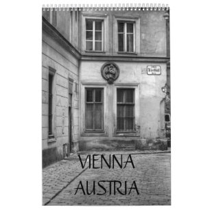 Calendário Branco e Preto da Áustria de Viena