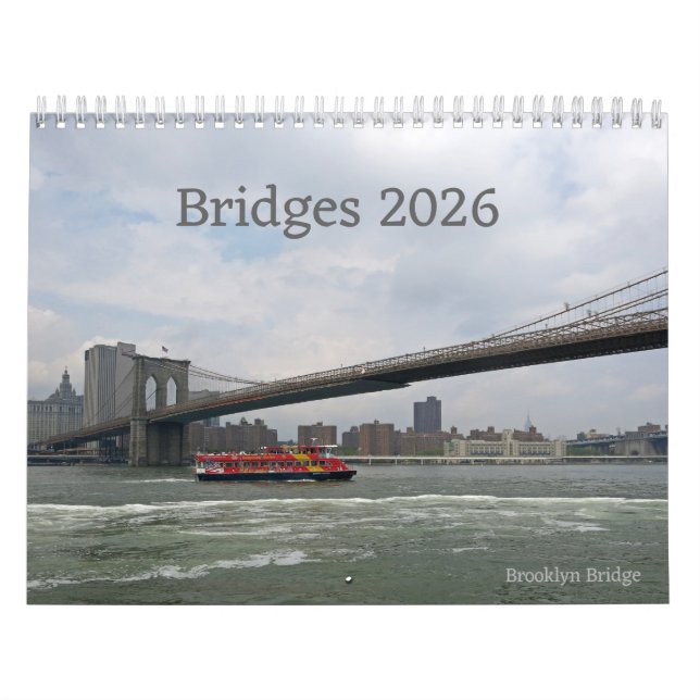 Calendário Bridges, a 12-month Photography 2026 Calendar (Capa)