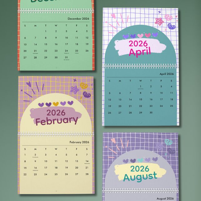Calendário Bright & Cheerful Aesthetic Calendar (Criador carregado)