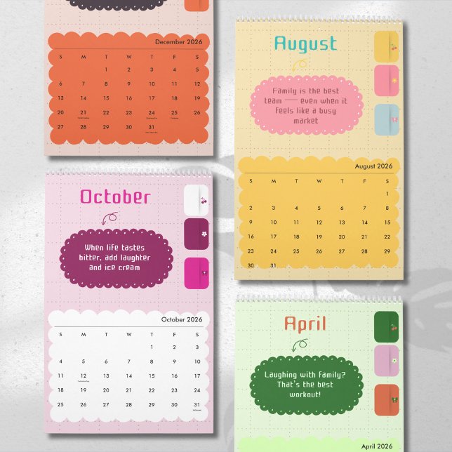 Calendário Bright Colors & Cheerful Inspiration Calendar (Criador carregado)