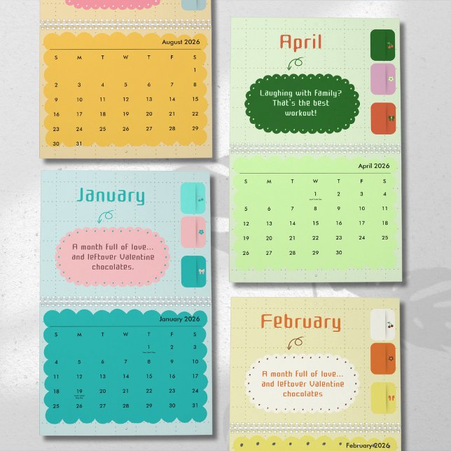 Calendário Bright Colors & Cheerful Inspiration Calendar (Criador carregado)
