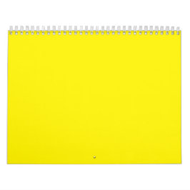 Calendário Bright Yellow Solid Background | Bold Modern Look