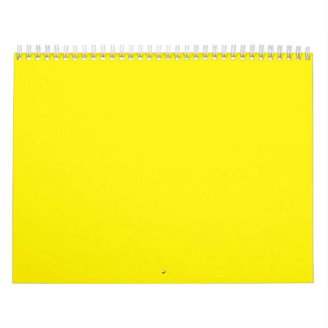 Calendário Bright Yellow Solid Background | Bold Modern Look (Capa)