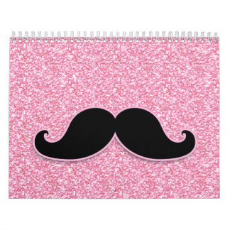 CALENDÁRIO BRILHO PRETO FEMININO DO ROSA DO BIGODE IMPRESSO