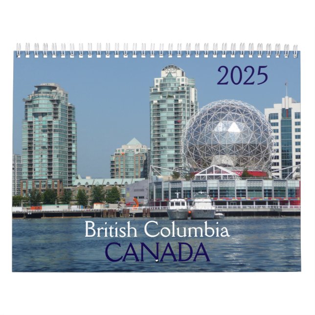 Calendário British Columbia Canada 2025 Calendar (Capa)