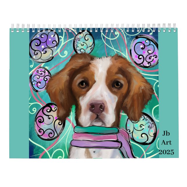 Calendário Brittany Spaniel Calendar (Verso)