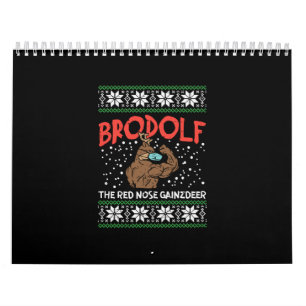 Calendário Brodolf Em Mask Muscle Workout Gym Ugly Xmas