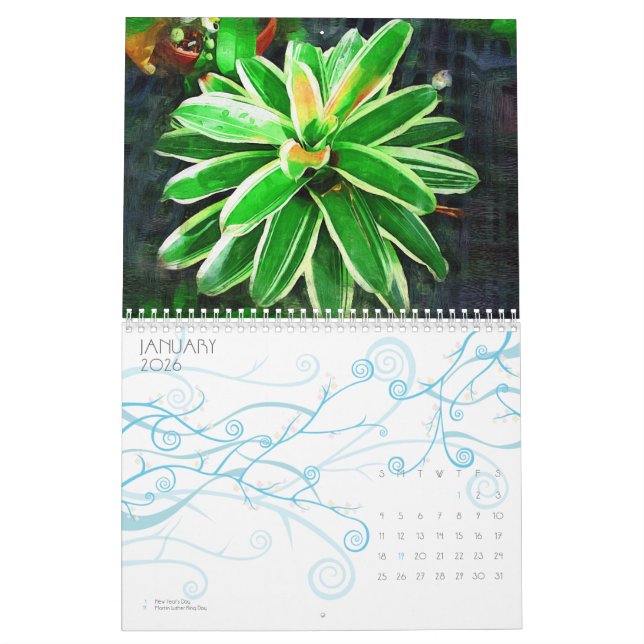 Calendário bromeliad & orquídeas tropicais, Fairchild g (Jan 2026)