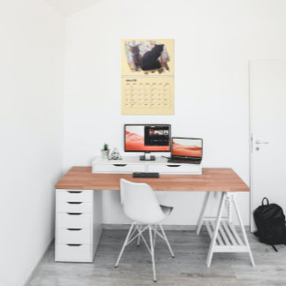 Calendário Brushstroke Opening Feline Masterpiece Photo