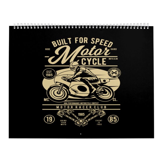 Calendário built for speed motorcycle (Capa)