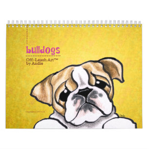 Calendário Bulldog Inglês Off-Leash Art™ Vol 1
