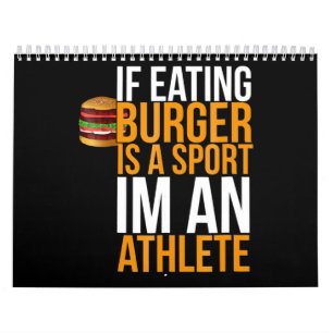 Calendário Burger Hamburger CHURRASCO Humor Engraçado Pun Id