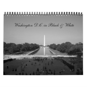 Calendário C.C. de Washington em preto & no branco