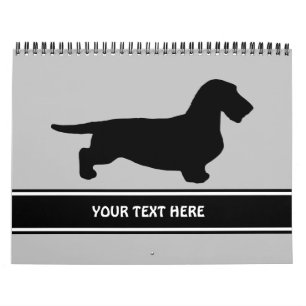 Calendário Cabelo grosso Dachshund - Silhouette 1