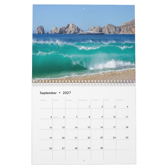 Calendário Cabo San Lucas Calendar (Set 2027)