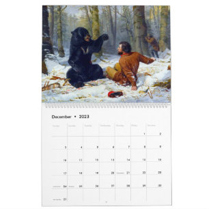 Calendário Caça ManCave Natureza Desportos Selvagens 