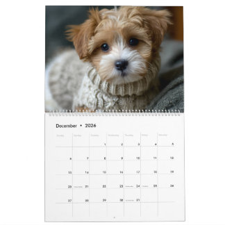 Calendário Cachorrinhos em Suéteres