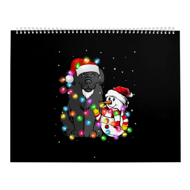 Calendário Cachorro Funny Newfound | Luz de Neve Natal (Capa)