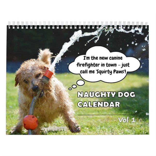 Calendário Cachorro Malvado Engraçado (Capa)
