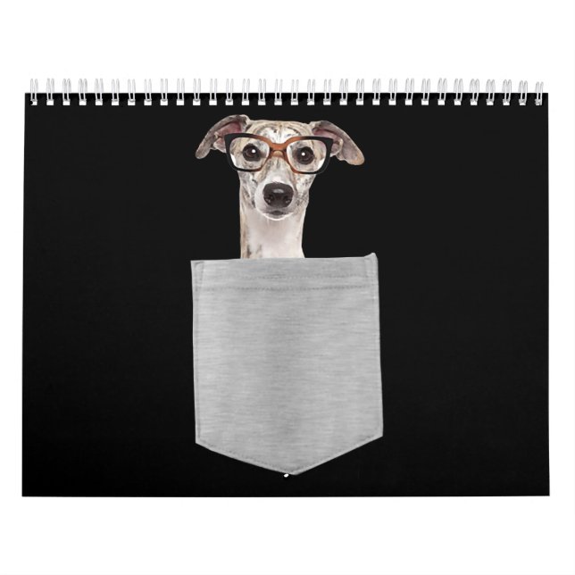 Calendário Cachorro no seu bolso com copos (Capa)