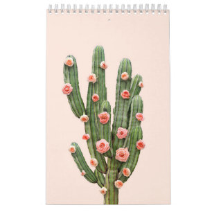 Calendário Cactus e Rosas