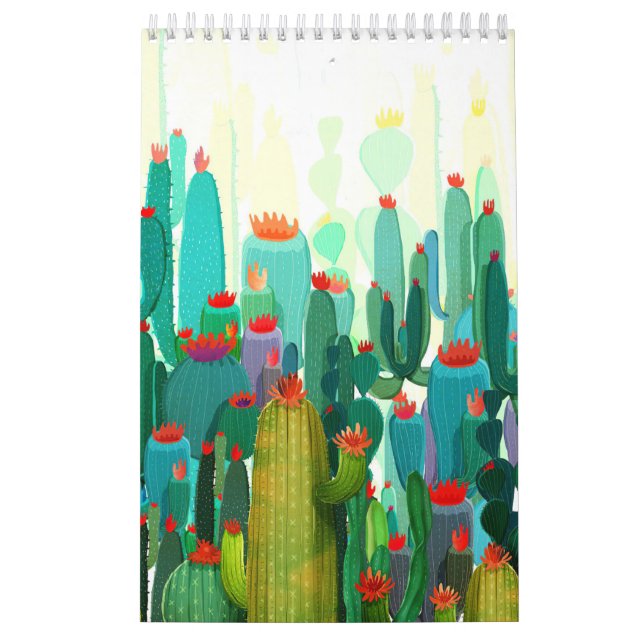 Calendário Cactus Impressão | Muitos Cactus (Capa)