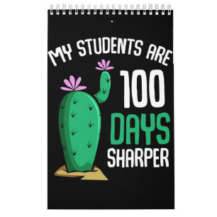 Calendário Cactus Meus Alunos São 100 Dias